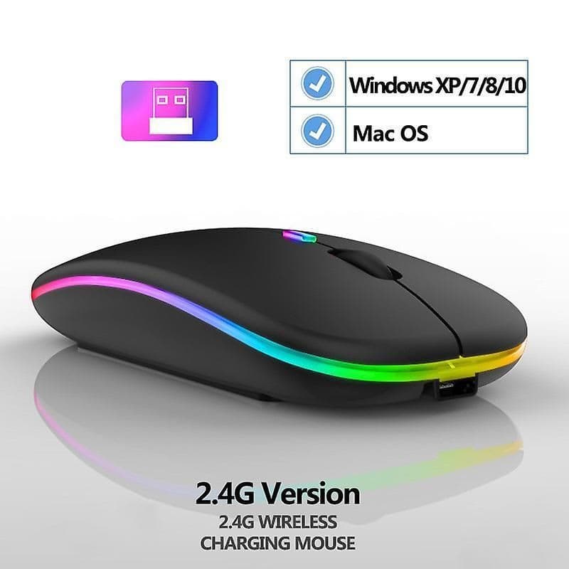 HP W10 RGB Silent Dual Mode Wireless & Bluetooth Mouse