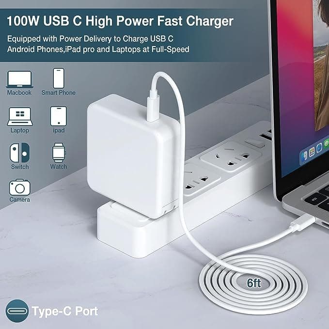 Apple 96W USB-C Power Adapter (Type-C Charger) | Fast Charging Adapter