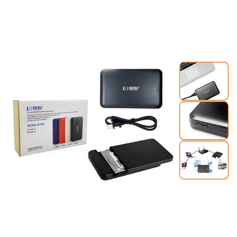 KESU K103 USB 3.0 2.5" SATA HDD/SSD External Enclosure