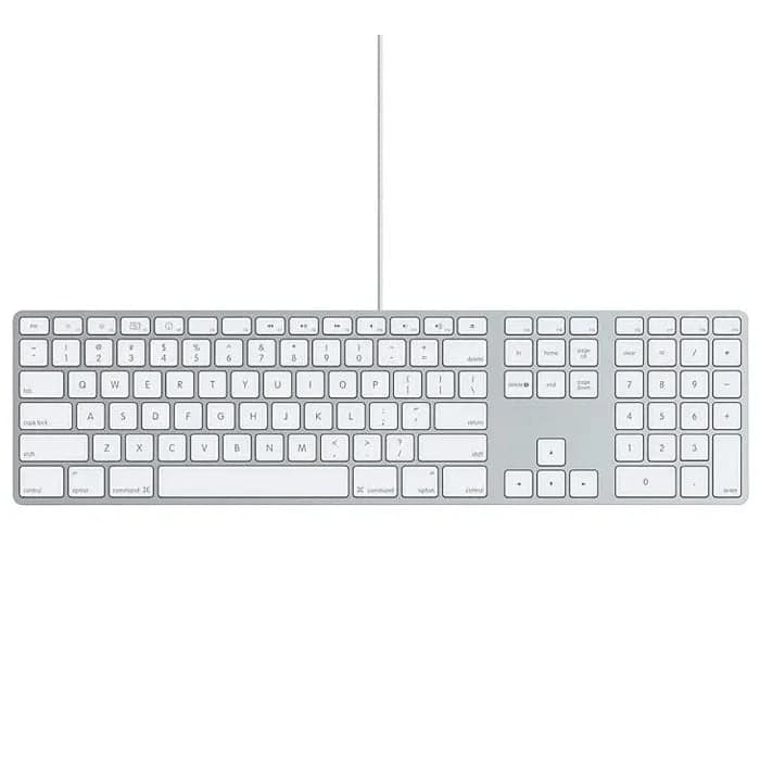 Apple Original Slim Wired USB Keyboard with Numeric Keypad (A1243 EMC 2171) – Used USA Imported